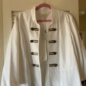 Chicos white with gold accent jacket